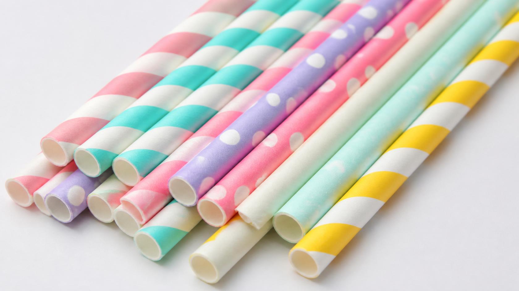 Mẫu ống hút giấy TPHCM họa tiết pastel thời thượng
