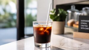 Ống hút nhựa sinh học BIOGREEN giữ độ cứng cáp hoàn hảo trong ly cafe đá