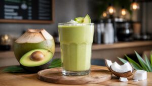 Sinh tố bơ dừa đá xay menu béo ngậy mùa hè