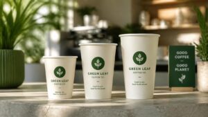 Bộ ly giấy in logo thương hiệu nâng tầm chuyên nghiệp cho quán cafe