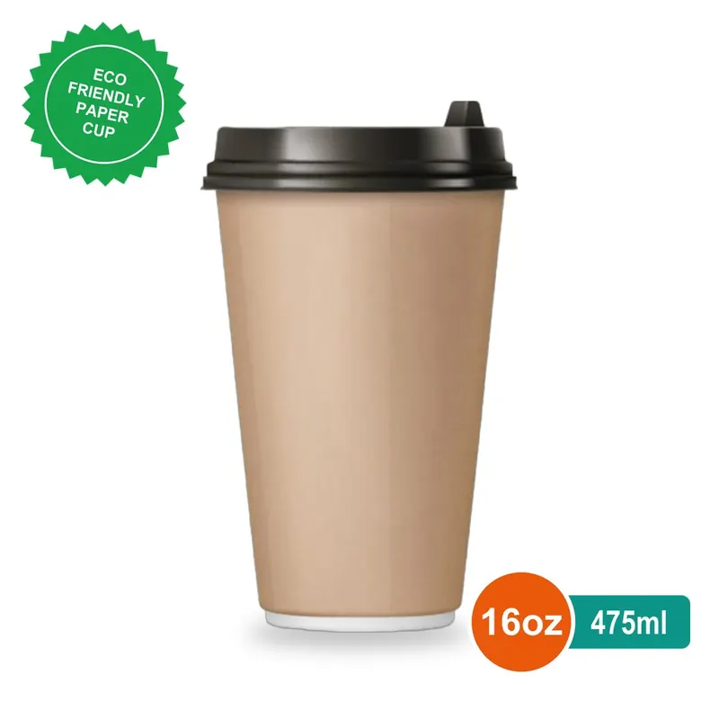 Ly giấy kraft 16oz đựng đồ uống nóng cho quán ở Đà Lạt